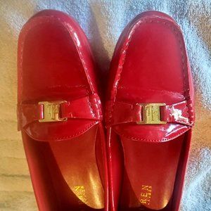 Ralph Lauren  Red Leather Loafer Shoe